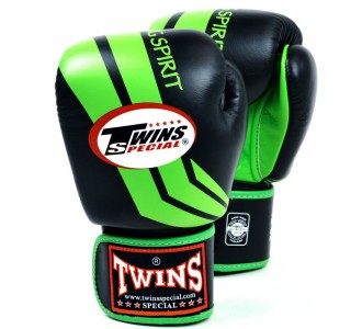 Боксерские перчатки Twins Special с рисунком (FBGV-43 black-green)